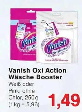 Vanish Oxi Action Wäsch Booster 250 g - Weiß oder Pink, ohne Chlor