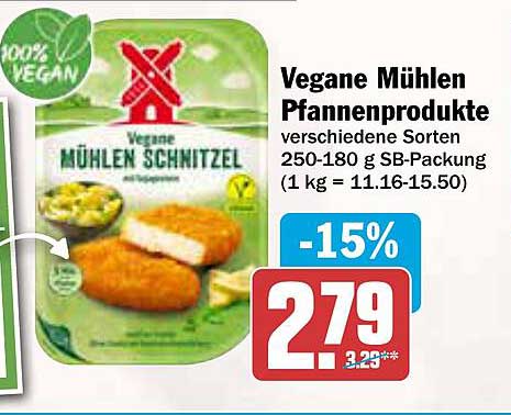 Vegane Mühen Schnitzel 250-180 g SB-Packung