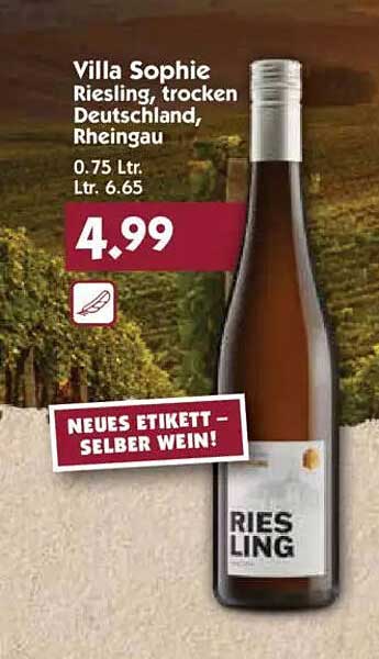 Villa Sophie Riesling, trocken Deutschland, Rheingau