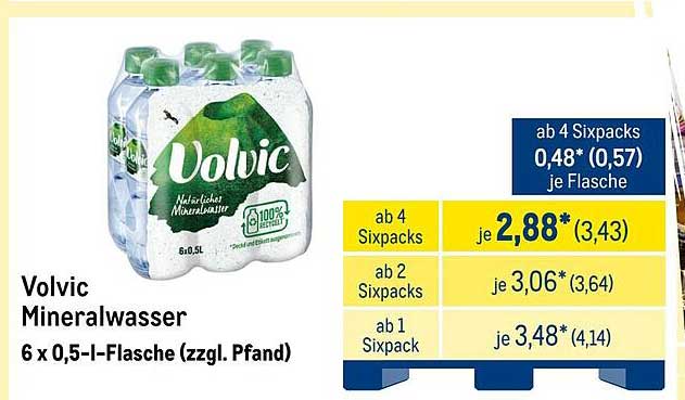 Volvic Mineralwasser 6 x 0,5-l-Flasche (zzgl. Pfand)