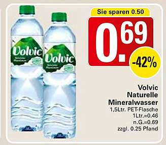 Volvic Natürliches Mineralwasser 1,5L PET-Flasche