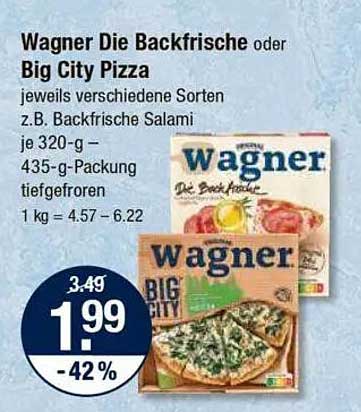 Wagner Die Backfrische oder Big City Pizza