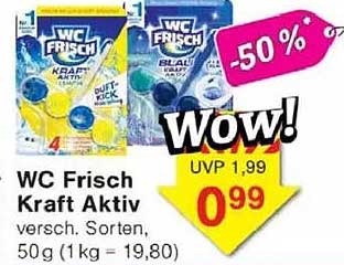 WC Frisch Kraft Aktiv – 50% Rabatt auf verschiedene Sorten