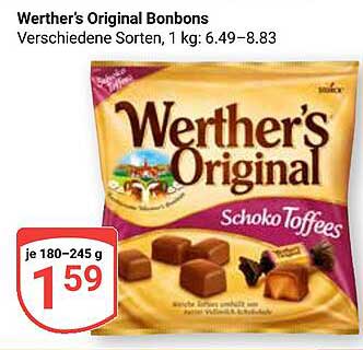 Werther's Original Bonbons - Schoko Toffees, 180-245 g