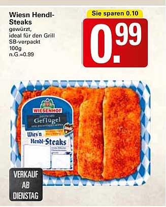 Wiesen Hendl-Steaks 100g