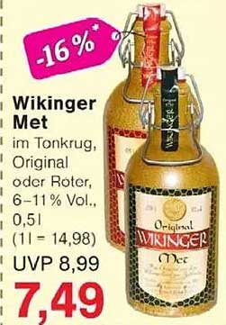 Wikinger Met im Tonkrug, Original oder Rot, 0,5l