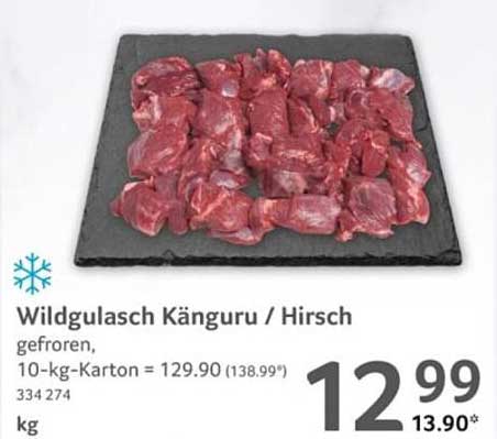 Wildgulasch Känguru / Hirsch - Gefroren