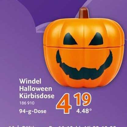 Windel Halloween Kürbisdose