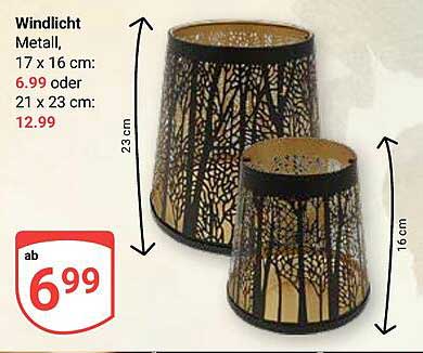 Windlicht Metall - ab 6,99 €