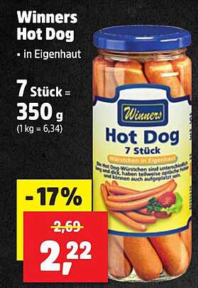 Winners Hot Dog in Eigenhaut - 7 Stück