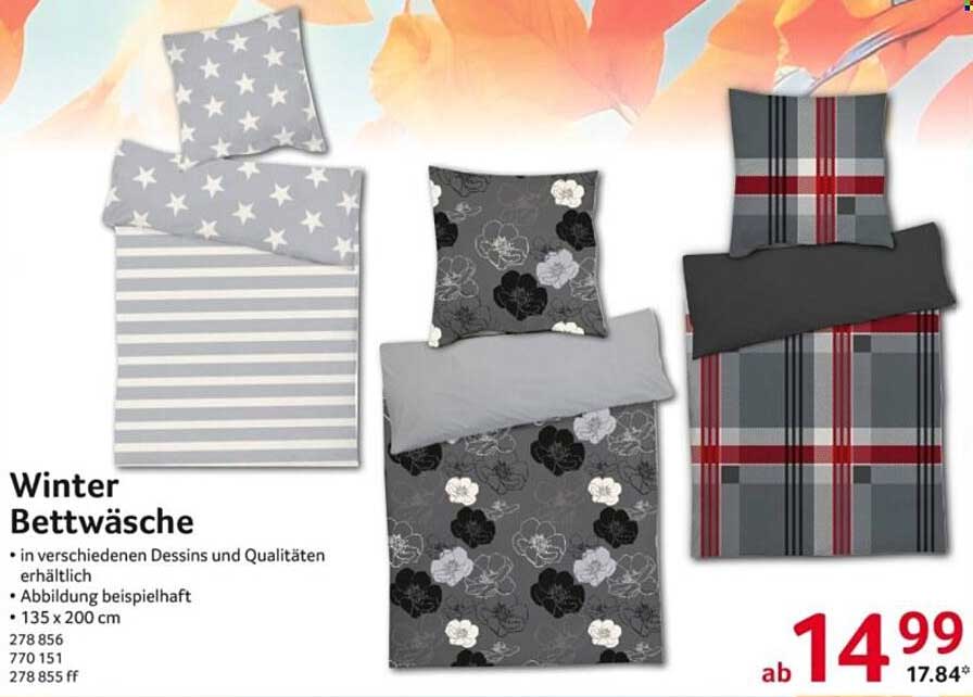 Winter Bettwäsche in verschiedenen Dessins und Qualitäten