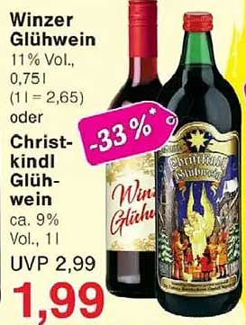 Winzer Glühwein oder Christkindl Glühwein – Wintergenuss in Flasche