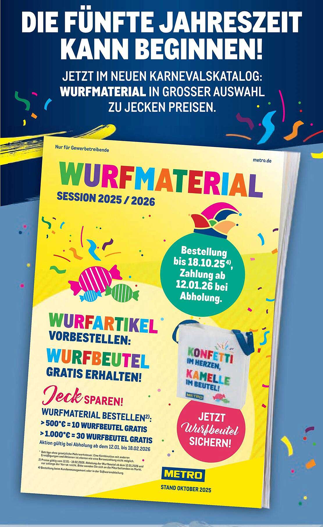 Wurfmaterial für die Karnevalssession 2025/2026 – Jetzt bestellen!