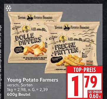 Young Potato Farmers - Dolle Dippers und Freche Fritten 600g Beutel