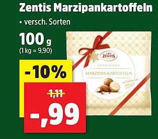 Zentis Marzipankartoffeln, verschieden Sorten