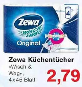 Zewa Küchentücher »Wisch & Weg«, 4 x 45 Blatt