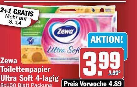 Zewa Toilettenpapier Ultra Soft 4-lagig