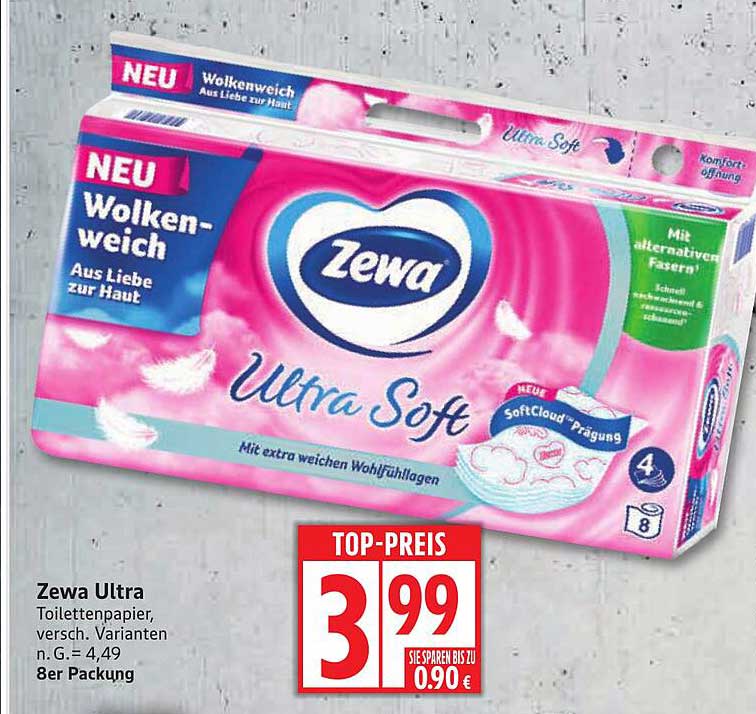 Zewa Ultra Soft Toilettenpapier 8er Packung