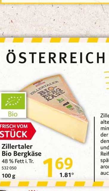 Zillertaler Bio Bergkäse