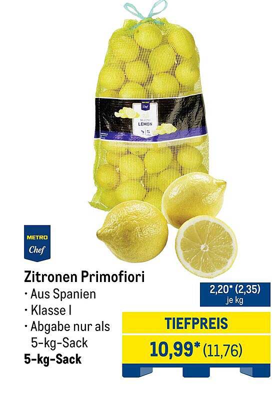Zitronen Primofiori 5-kg-Sack