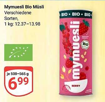 Mymuesli Bio Müsli Verschiedene Sorten