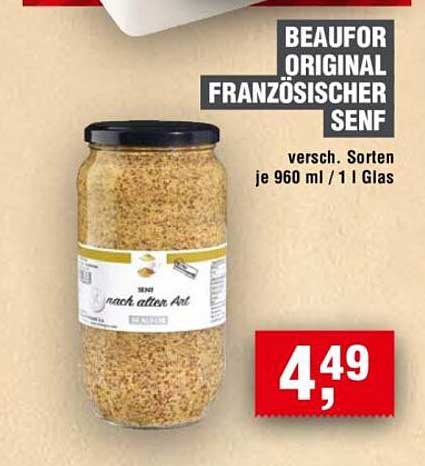 BEAUFOR ORIGINAL FRANZÖSISCHER SENF