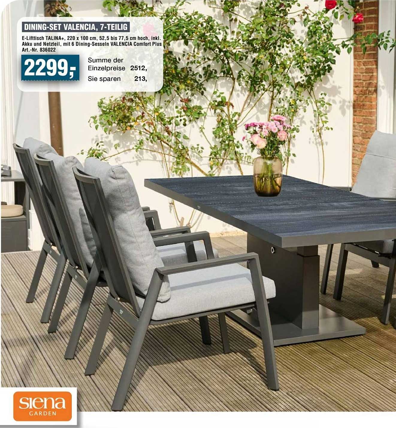 DINING-SET VALENCIA, 7-TEILIG