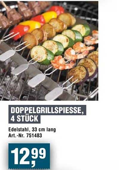 DOPPELGRILLSPIESSE, 4 STÜCK