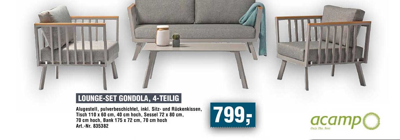 LOUNGE-SET GONDOLA, 4-TEILIG