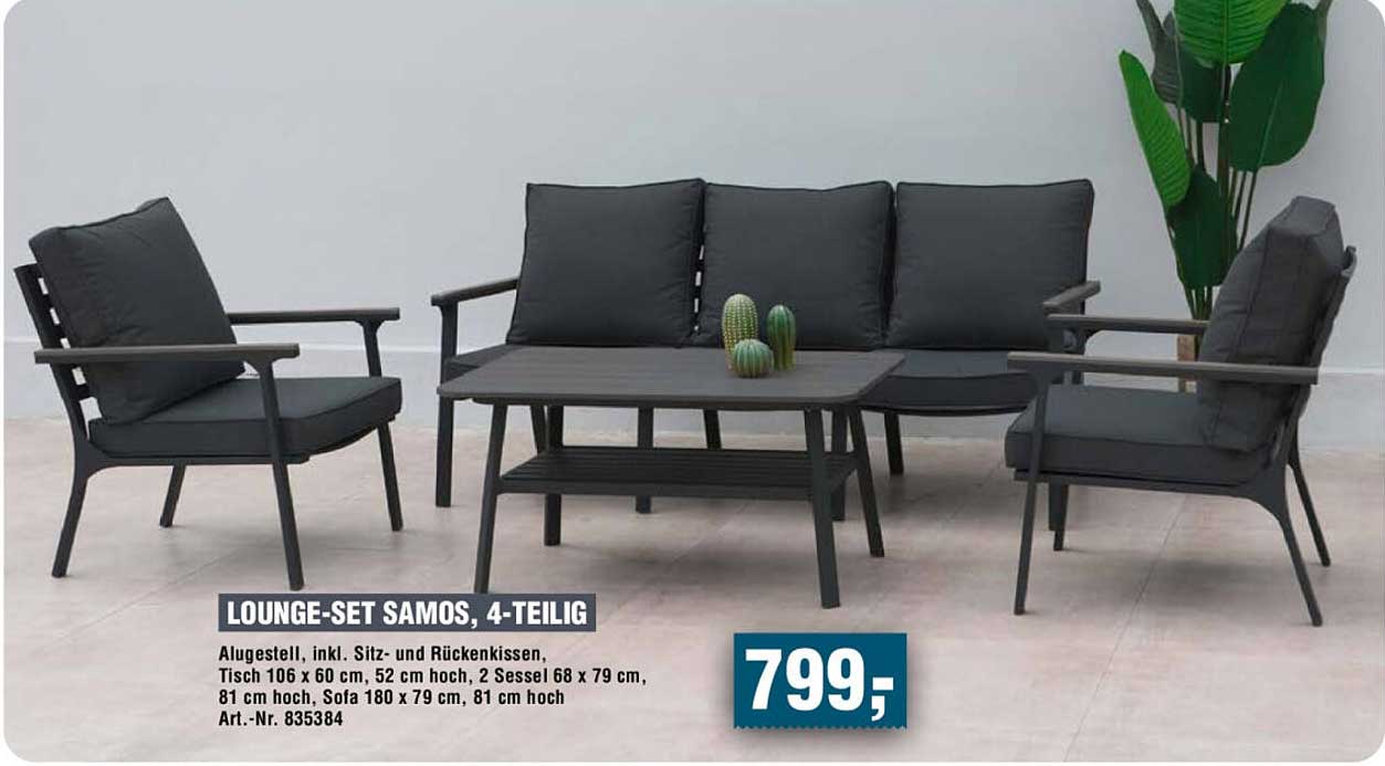LOUNGE-SET SAMOS, 4-TEILIG