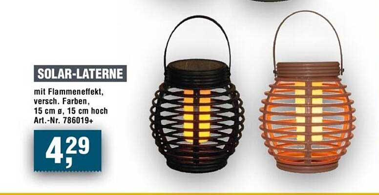SOLAR-LATERNE mit Flammeneffekt, versch. Farben, 15 cm Ø, 15 cm hoch