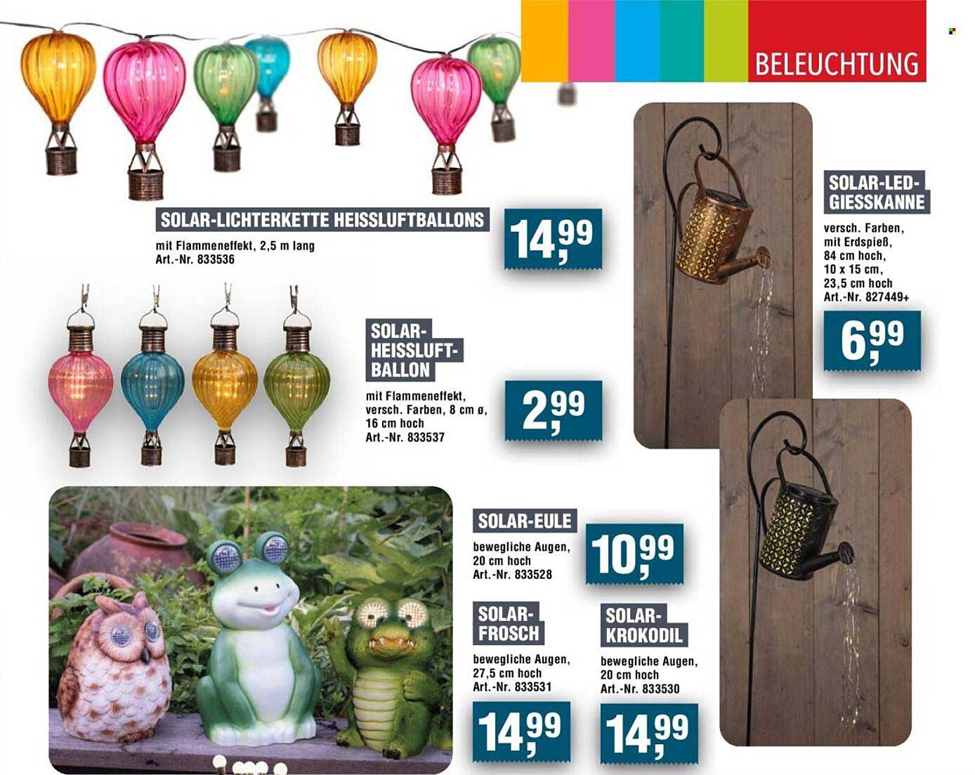 SOLAR-LICHTERKETTE HEISSLUFTBALLONS