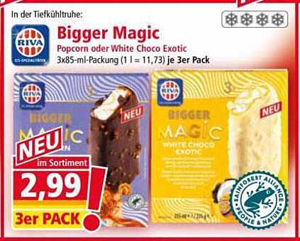 Bigger Magic Popcorn oder White Choco Exotic 3er Pack