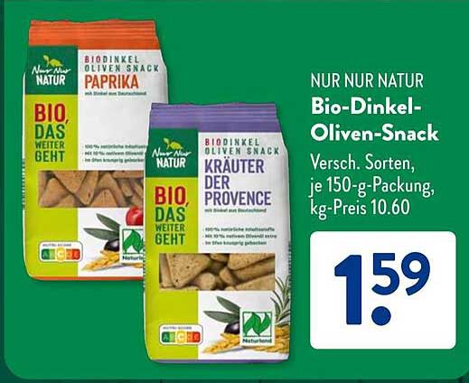 Bio-Dinkel-Oliven-Snack