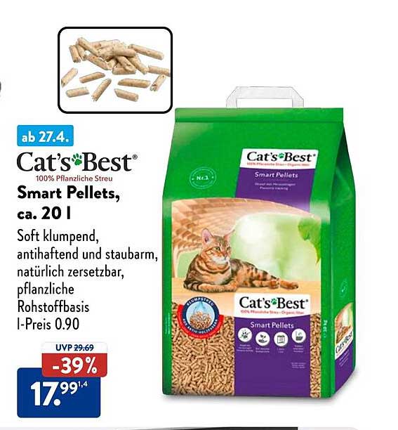 Cat's Best Smart Pellets, ca. 20 l