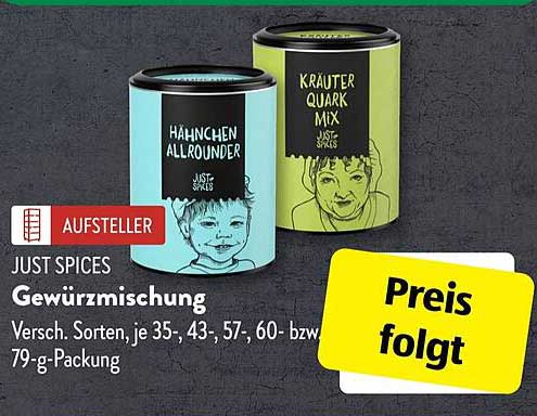 Just Spices Gewürzmischung in verschiedenen Sorten – 35, 43, 57, 60 oder 79 g-Packung