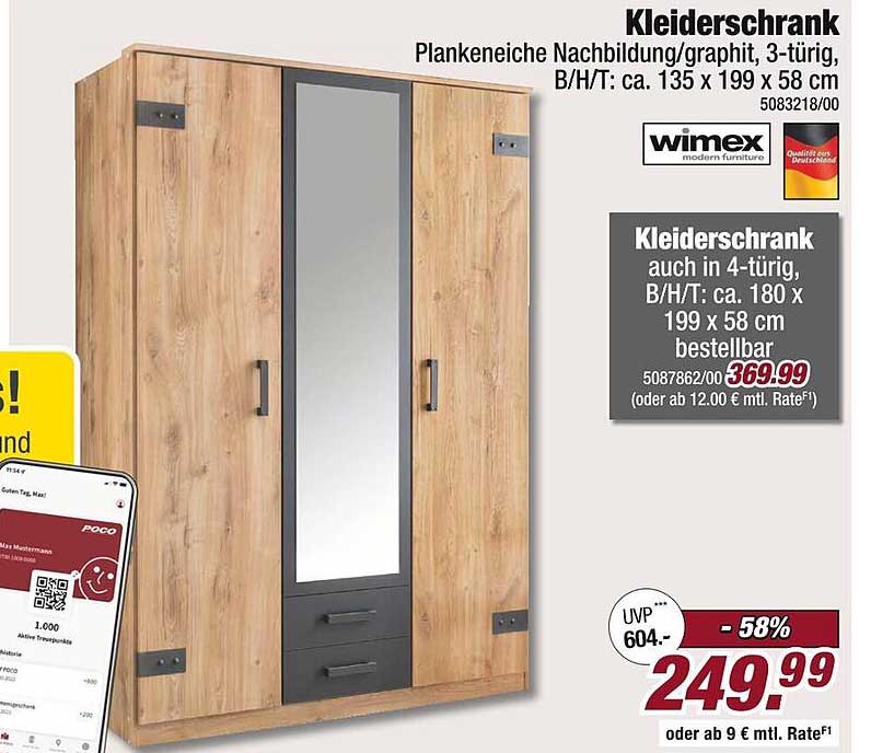Schöne Kleiderschrank 3 Türig Poco Ebenbild