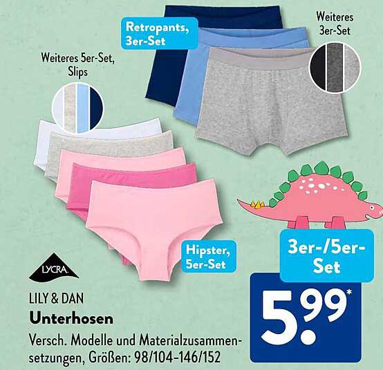 LILY & DAN Unterhosen im 3er/5er Set
