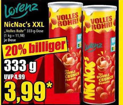 Lorenz NicNac's XXL - 333 g Dose zum Sonderpreis