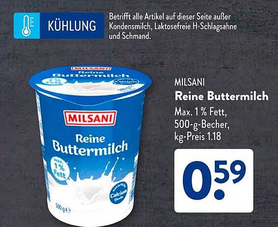 MILSANi Reine Buttermilch 500 g