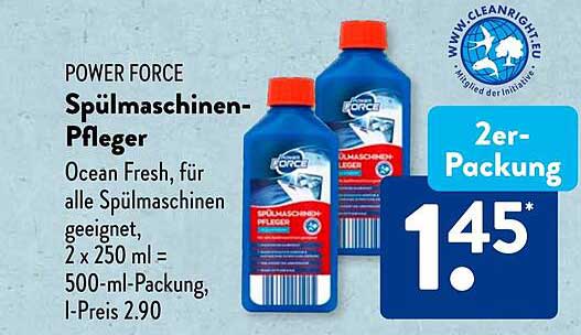 POWER FORCE Spülmaschinen-Pfleger 2er-Packung