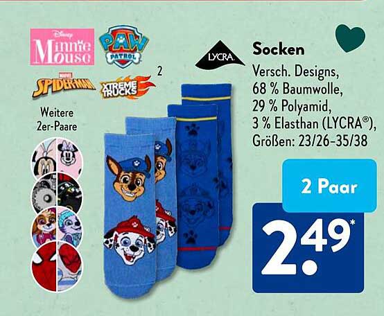 Socken - Verschiedene Designs, 2 Paar