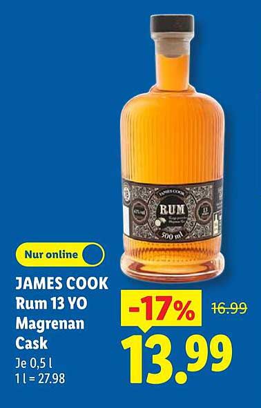 JAMES COOK Rum 13 YO Magrenan Cask