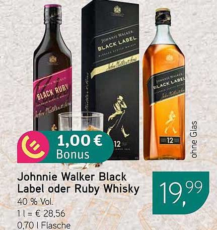 Johnnie Walker Black Label oder Ruby Whisky