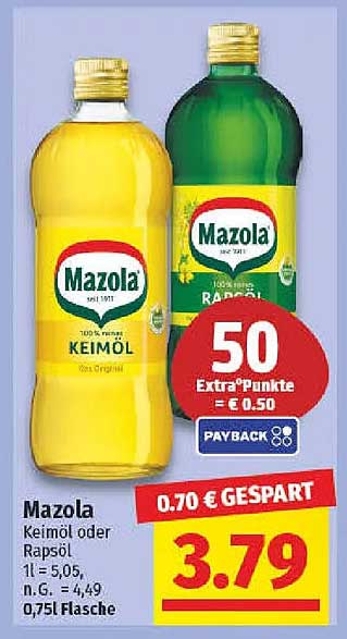 Mazola Keimol Stiftung Warentest