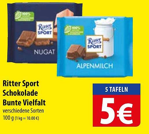 Ritter Sport Schokolade Bunte Vielfalt