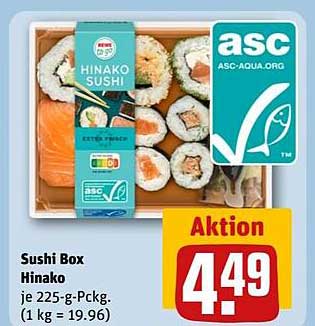 Sushi Box Hinako je 225-g-Pckg. (1 kg = 19,96)
