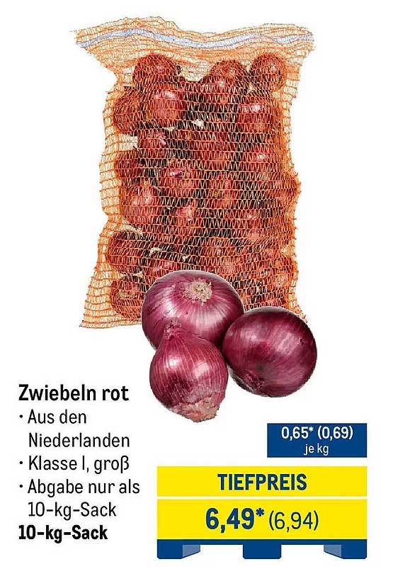 Zwiebeln Rot Angebot bei METRO - ProspektGuru.de
