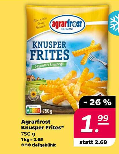 Agrarfrost Knusper Frites 750 g