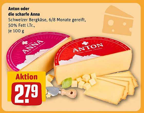 Anton oder die scharfe Anna - Schweizer Bergkäse, 6/8 Monate gereift